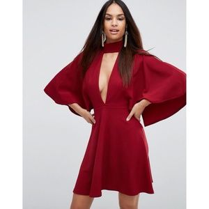 ASOS Choker Kimono Plunge Mini Dress